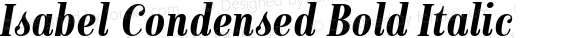 Isabel Condensed Bold-Italic