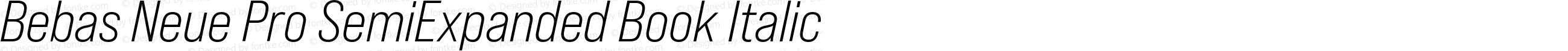 Bebas Neue Pro SemiExpanded Book Italic