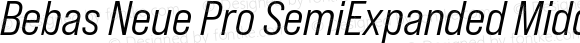 Bebas Neue Pro SemiExpanded Middle Italic