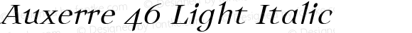 Auxerre 46 Light Italic