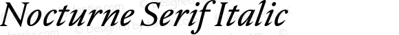 Nocturne Serif Italic