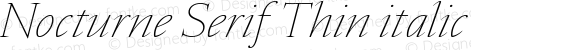Nocturne Serif Thin italic