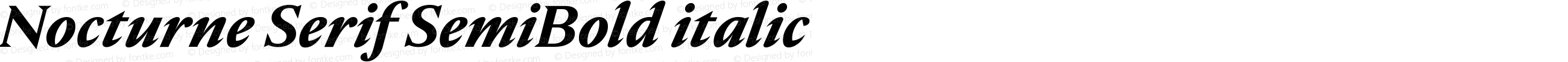 Nocturne Serif SemiBold italic
