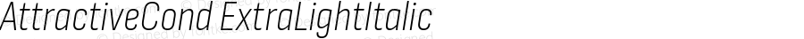 AttractiveCond ExtraLightItalic