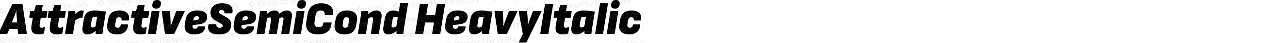 AttractiveSemiCond HeavyItalic