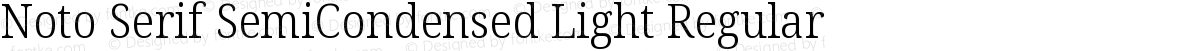 Noto Serif SemiCondensed Light Regular