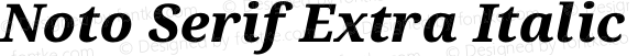 Noto Serif Extra Italic