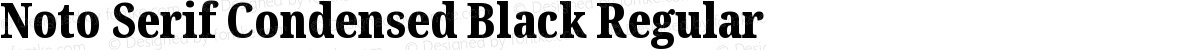 Noto Serif Condensed Black Regular