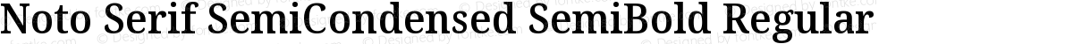 Noto Serif SemiCondensed SemiBold Regular