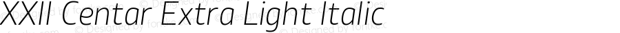 XXIICentar-ExtraLightItalic