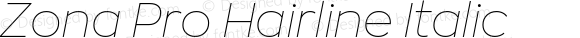 Zona Pro Hairline Italic