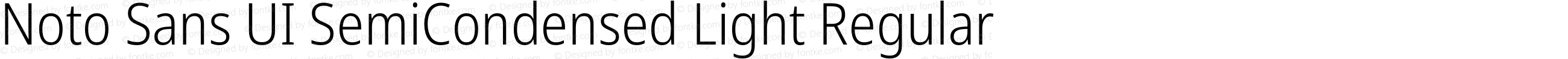 Noto Sans UI SemiCondensed Light