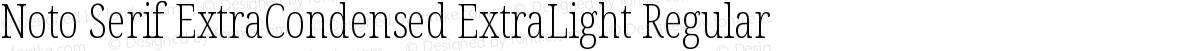 Noto Serif ExtraCondensed ExtraLight Regular