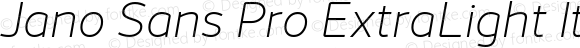 Jano Sans Pro ExtraLight Italic