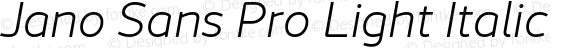 Jano Sans Pro Light Italic