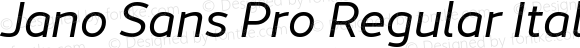 Jano Sans Pro Regular Italic