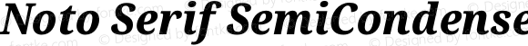 Noto Serif SemiCondensed Extra Italic