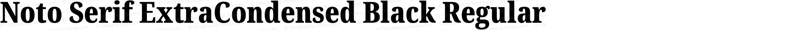 Noto Serif ExtraCondensed Black