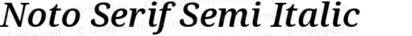 Noto Serif Semi Italic