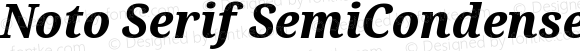 Noto Serif SemiCondensed ExtraBold Italic