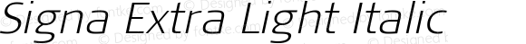 Signa Extra Light Italic