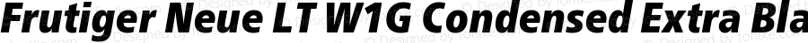 Frutiger Neue LT W1G Condensed Extra Black Italic