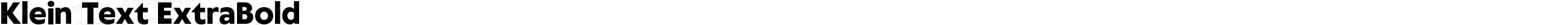 Klein Text ExtraBold