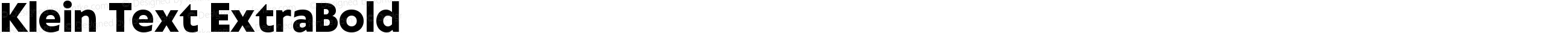 Klein Text ExtraBold