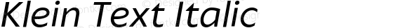 Klein Text Italic