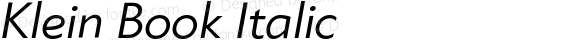 Klein Book Italic