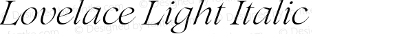 Lovelace Light Italic