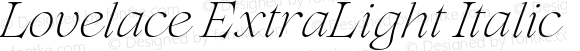 Lovelace ExtraLight Italic