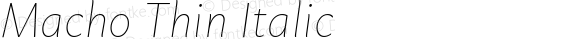 Macho Thin Italic