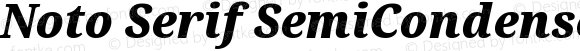 Noto Serif SemiCondensed Black Italic