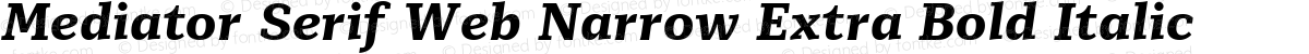 Mediator Serif Web Narrow Extra Bold Italic
