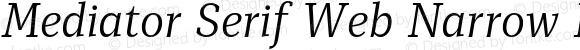 Mediator Serif Web Narrow Light Italic