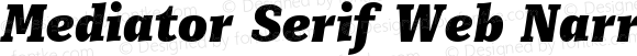 Mediator Serif Web Narrow Black Italic