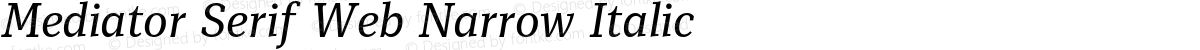 Mediator Serif Web Narrow Italic