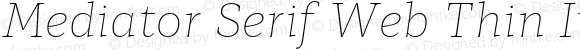 Mediator Serif Web Thin Italic