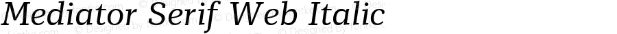 Mediator Serif Web Italic