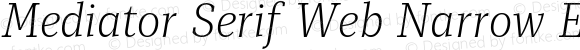 Mediator Serif Web Narrow Extra Light Italic