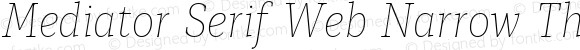 Mediator Serif Web Narrow Thin Italic