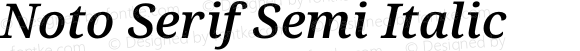 Noto Serif Semi Italic
