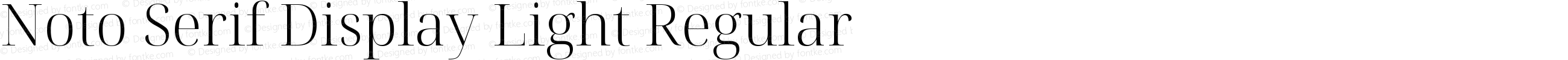 Noto Serif Display Light