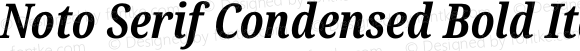 Noto Serif Condensed Bold Italic