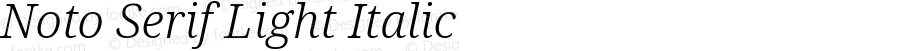 Noto Serif Light Italic