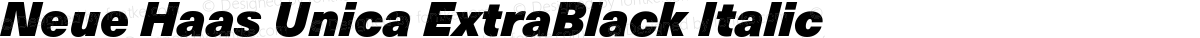 Neue Haas Unica ExtraBlack Italic