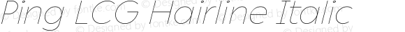 Ping LCG Hairline Italic