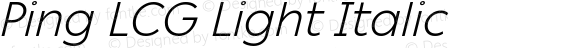 Ping LCG Light Italic
