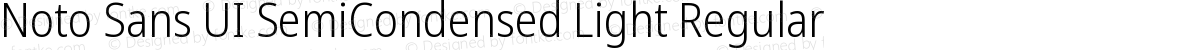 Noto Sans UI SemiCondensed Light Regular